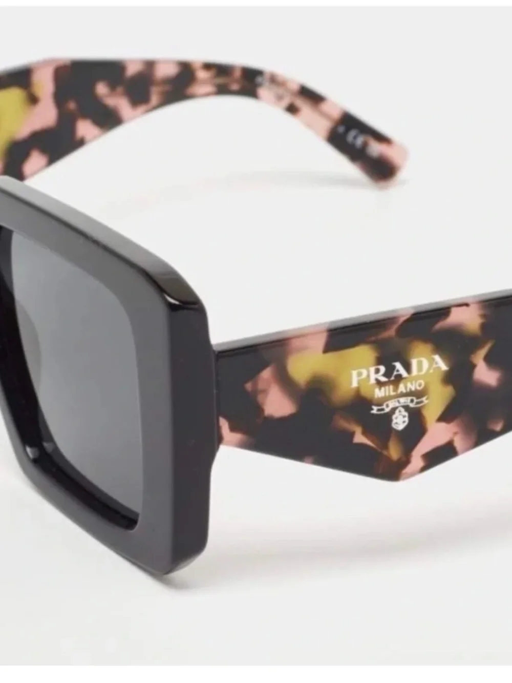 Prada Square Tinted Sunglasses - Black Tortoiseshell